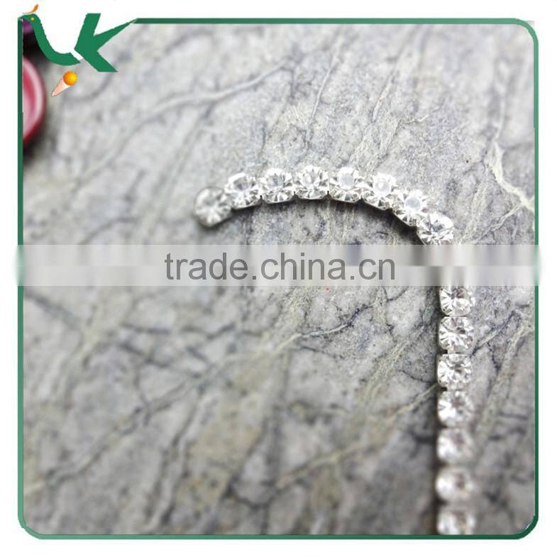 30 FEET 10 Yard SS6 2mm Clear Crystal Silver Plated Rhinestone Chain Trims Cup Chain Wedding Garments Decoration YSCHC1013