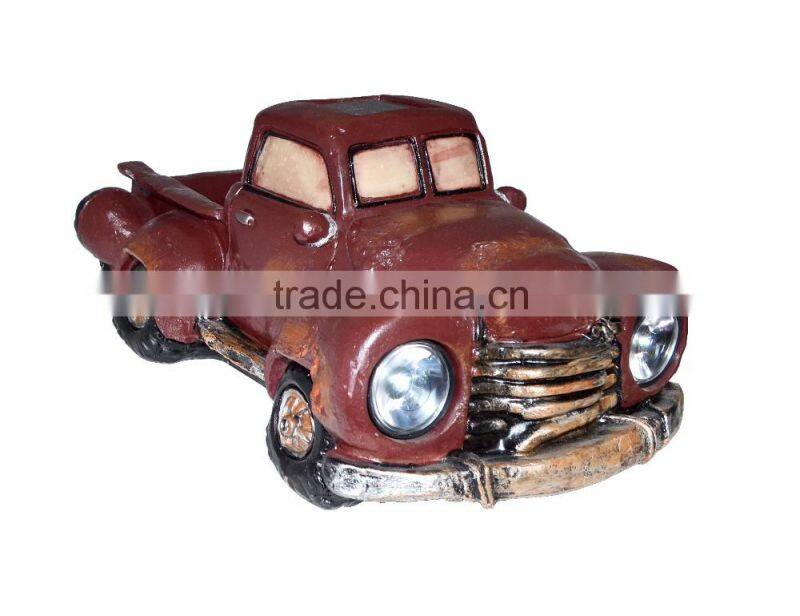 Resin Solar Vintage Pick-Up Truck Garden And Path Light