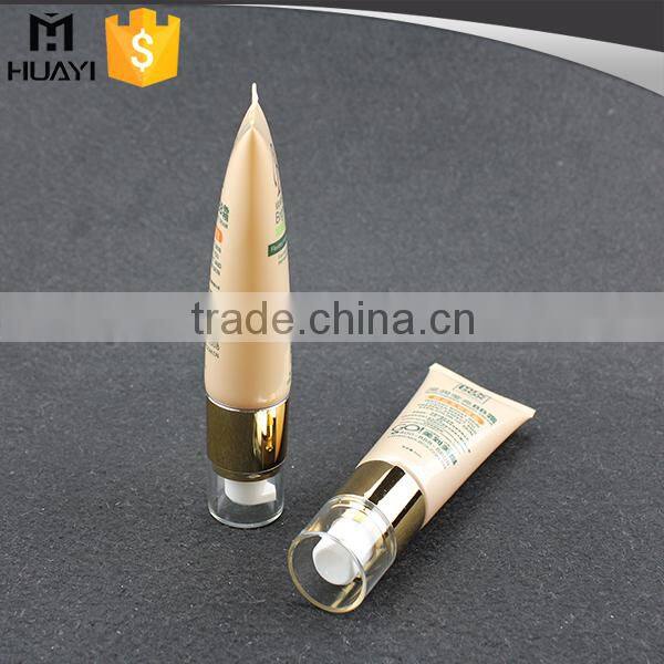plastic lotion tube containers for cosmetic with pump