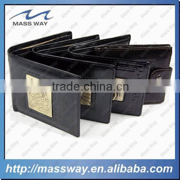morden fashion europe mens custom leather money clip wallet