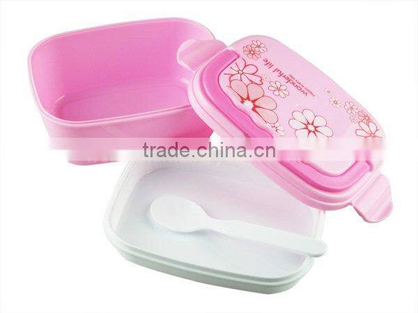 plastic lunch box (doule layer) new item