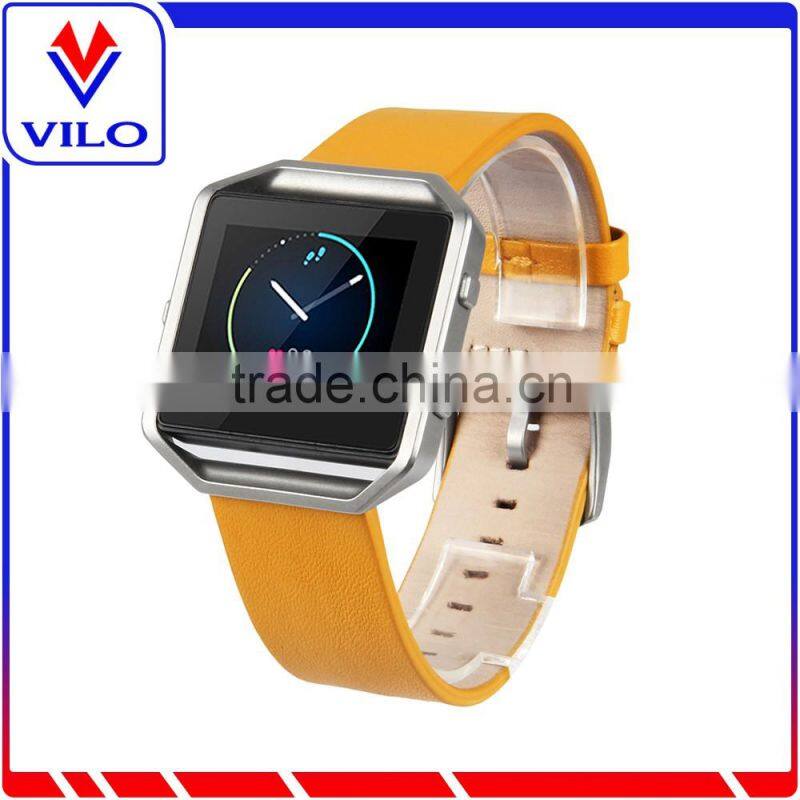 2016 New Style Luxury Genuine Leather Watch Band Strap Bracelet for Fitbit Blaze