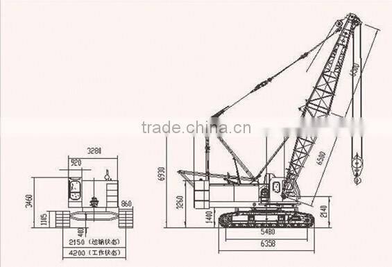 QUY80A China alibaba 80t crawler crane