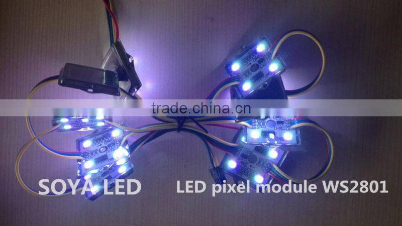36mm Square 12V Digital RGB Addressable LED Pixels Modules (Strand of 20) - WS2801