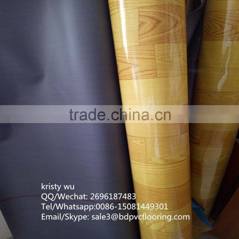 pvc imitated flooring artificial wood floor rolls
