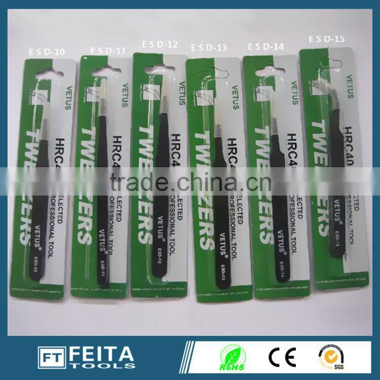 High Quality Vetus ESD Stainless Steel New Fine Point Tweezers Set Needle Nose Tweezers