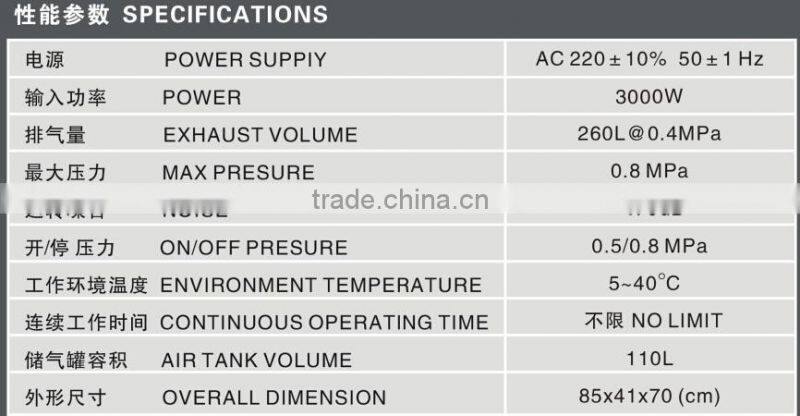 air compressor with air dryer for dental equipment and dental laboratory