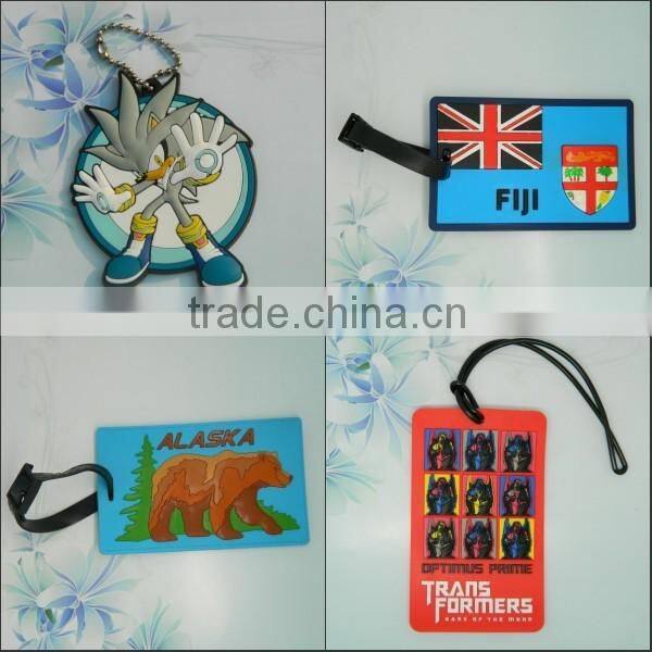 Bag tags custom cheap blank silicon rubber luggage tag