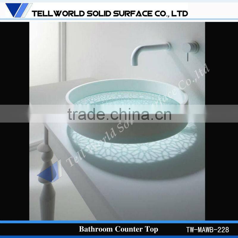 Restroom Vanity counter top rectangle sink