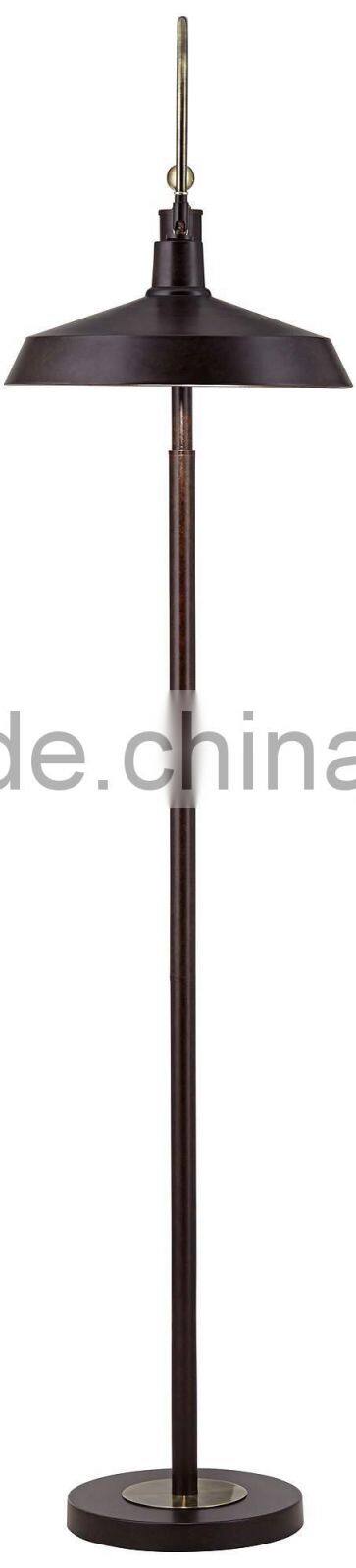 1024-26 shade tilts a handsome take on more traditional pharmacy style Bronze Industrial Floor Lamp