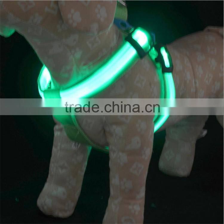 Pet Dog Cat Collar Peppy Dog Led Flashing Light Harness Collar Pet Safety Led Leash Rope Belt