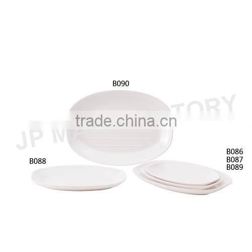 Round White Melamine flat plate A5 material B128