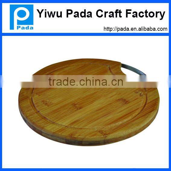 Hot Sale Bamboo Wood Food Preparation Cutting Board Set With Groove & Handle
