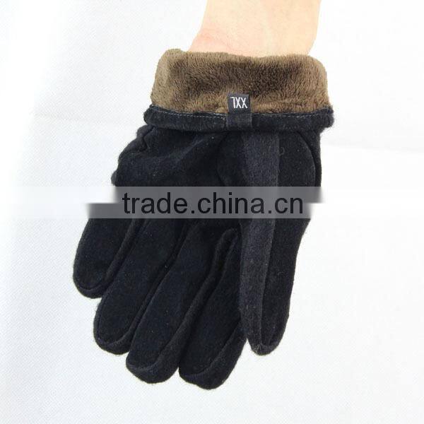 black suede gloves|man suede glove|pig suede leather glove
