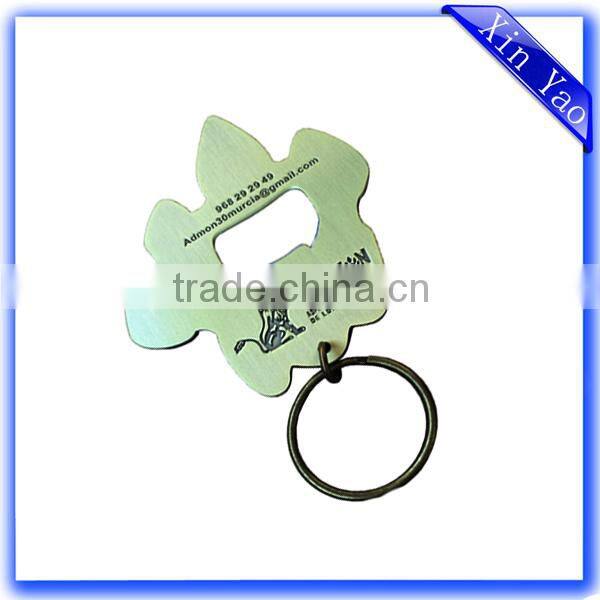 Factory promotion antique zinc alloy custom bottle opener keychain