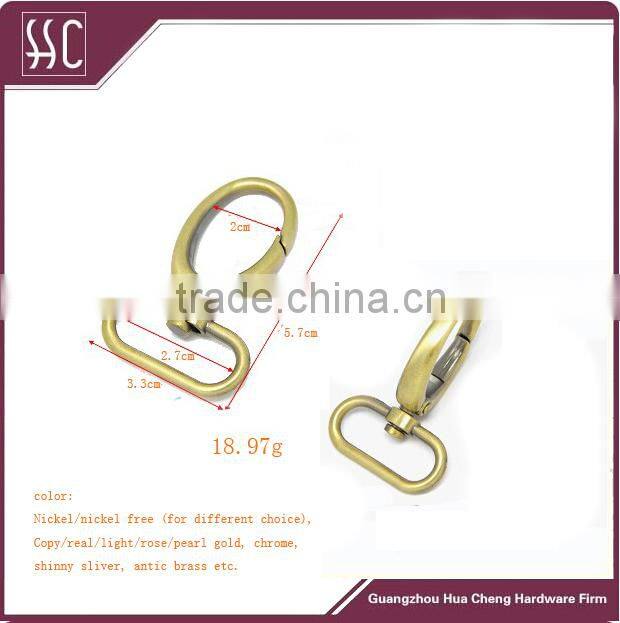 handbag hardware Accessories ellipse snap hook customed purse hook