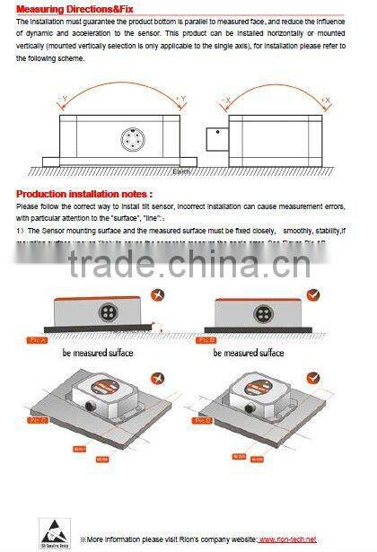 capacitive inclinometer,high precision inclinometer with current output ,Special vehicles automatic leveling...etc