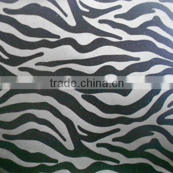 Flocked PU sofa zebra with soft hand-feeling