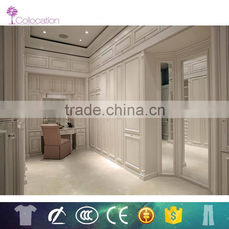 hot sale Fashion italian style wardrobe bedroom with folding mirror door
