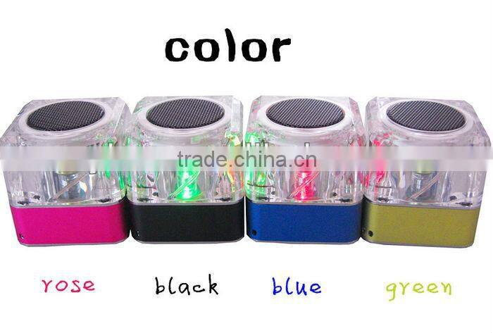 mini speaker Support TF/U disk/MP3 format/ FM radio FM Radio with double antenna in stock