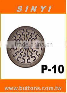 Press Snap Fastener Cap Embossed P-10