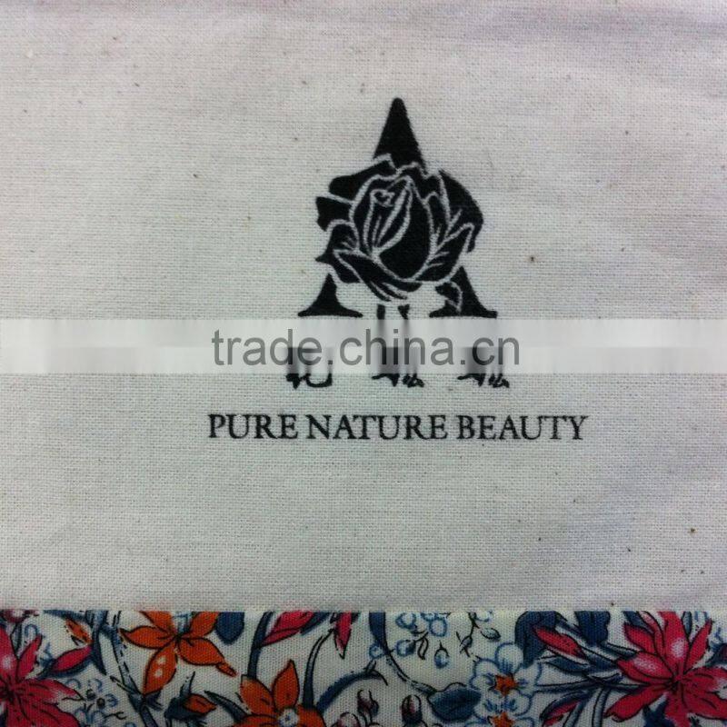 organic cotton drawstring bags/cotton fabric bag