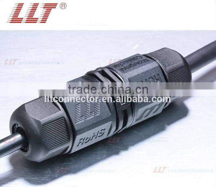 3 poles field installable screw terminal cable coupler led light connector