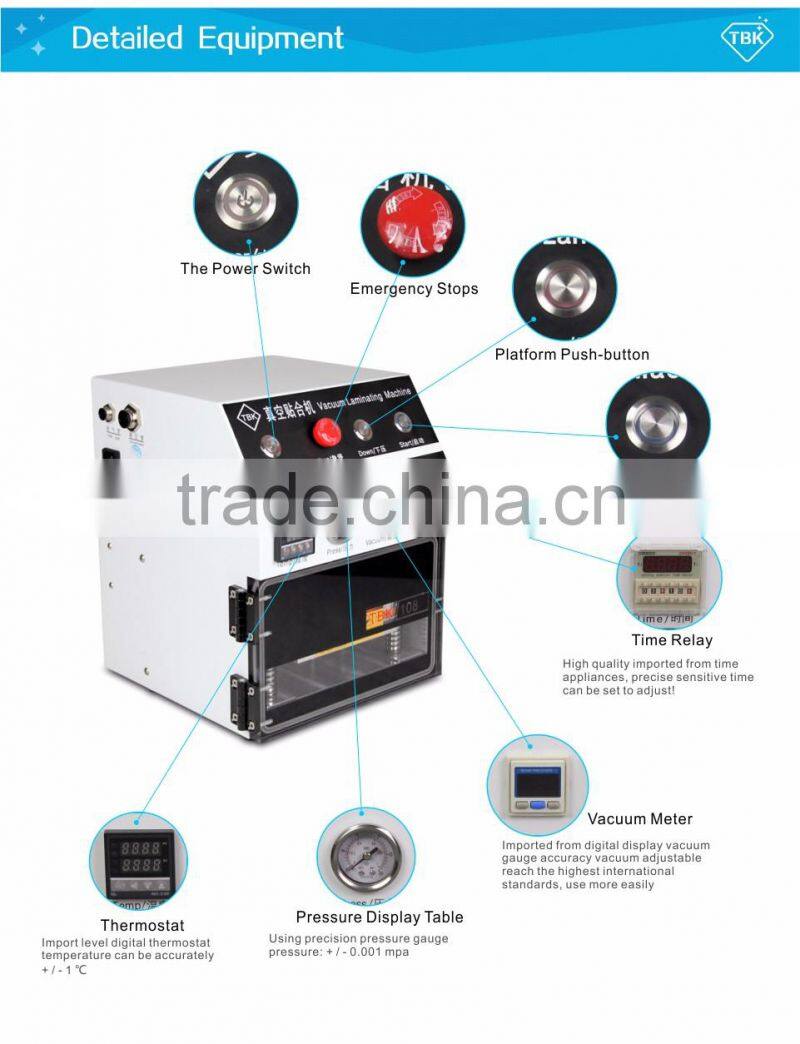 Full set LCD Screen Repair Machine 5 In 1 LCD Separator + 3 In 1 OCA Machine +5 In 1 Vacuum Laminating Machine