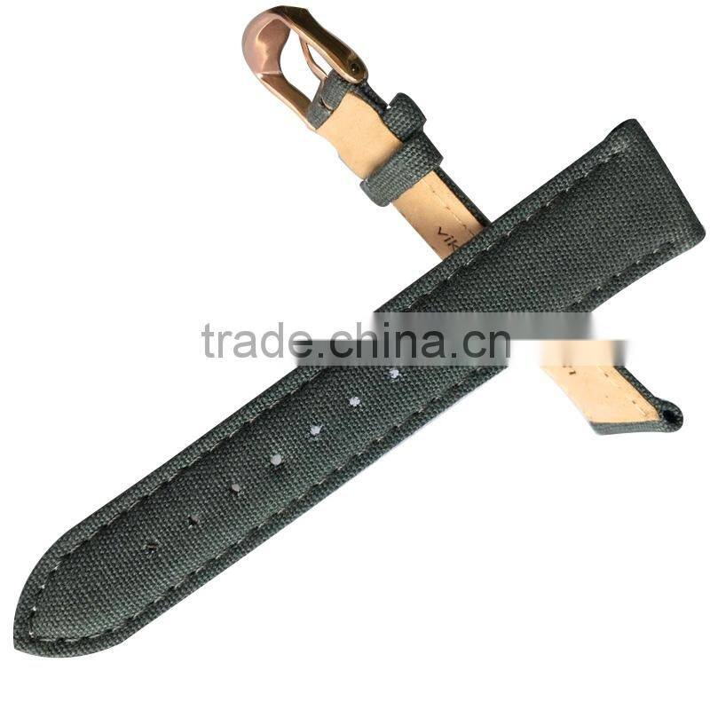 Leather Stitched Cotton Canvas Nato Antistatic Wrist Band