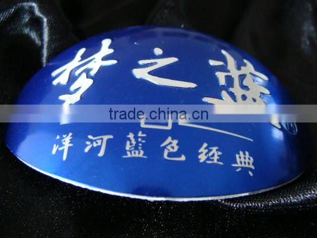 High quality customized metal wine label