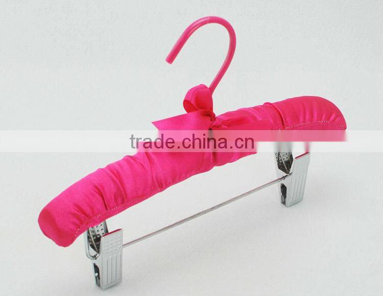 Candy Color Satin Padded Pants/Skirt Hanger with Clips for Children