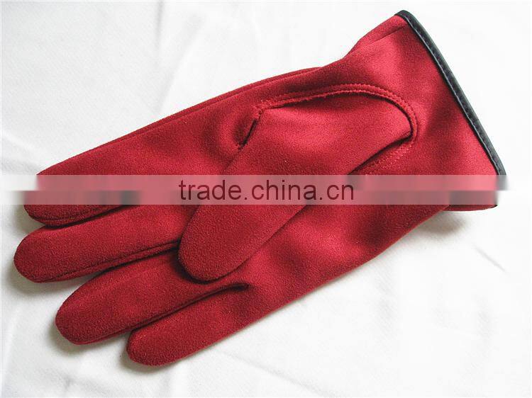 Deerskin Gloves,Synthetic Suede Fabric Ladies Leather Gloves Size 9.5/8.5/10.5