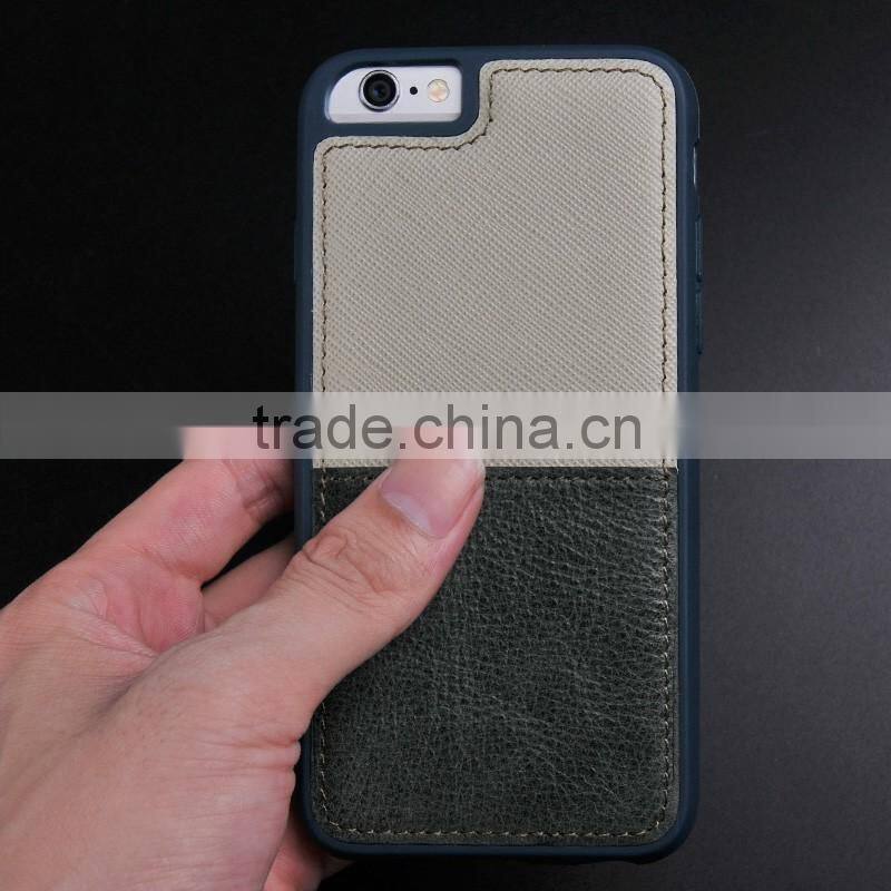 new design phone case with leather back sticked for iphone 7/7S