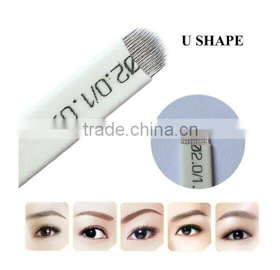 Dia 0.2mm 0.25mm pin U shape microblading needles for permanent makeup