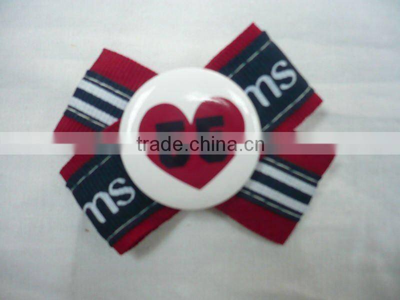 fashional heart badges made of cloth and pvc for garments