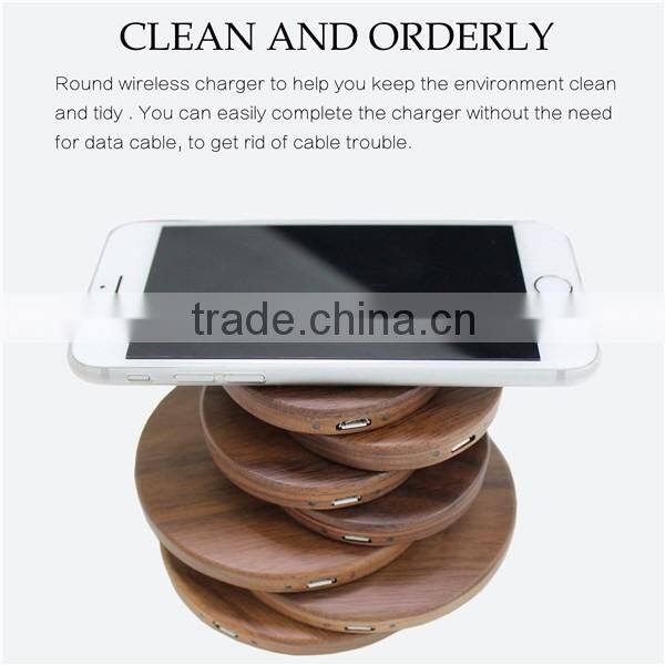 Wooden Products for QI wireless charger for samsung S4 S5 S6 for