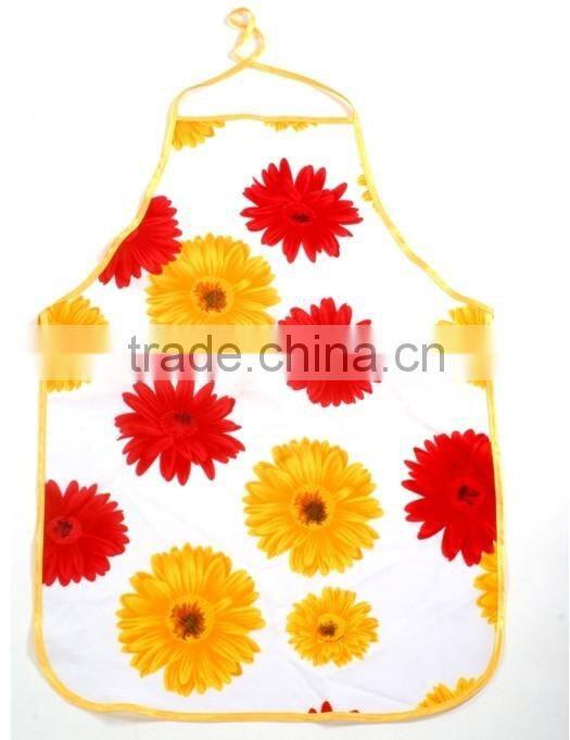 fruit /vegetable printing cotton and PVC composite fabric waist printed kitchen apron with pocket