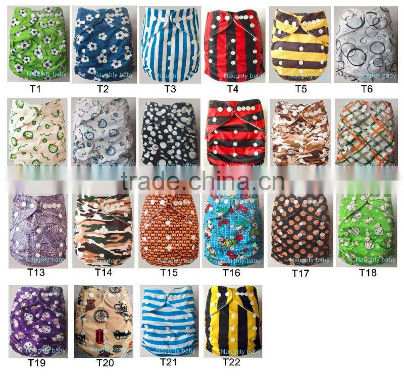 Naughty baby printed modern pocket Cloth Diaper wholesale