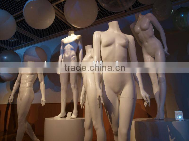 2015 fashion new fiberglass female half mannequin with head