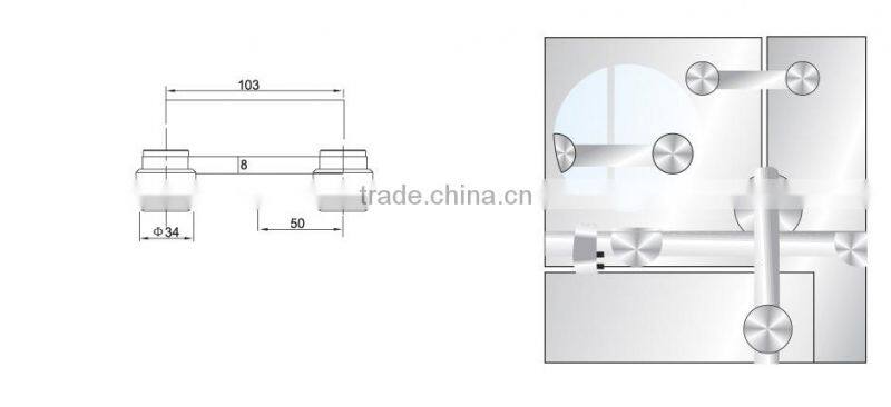 Europe standard delivered on time 316 glass corner connectors accessories