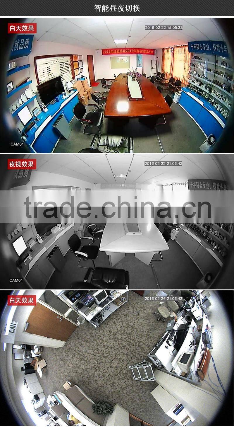 Three Color For Option Round Small Size 180/360 degree Fisheye camera