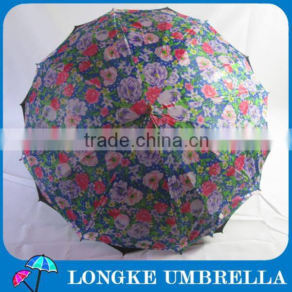 24"double layer 16K folower design women umbrella