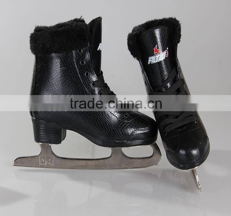 China manufacturer Stainless-steel comfortable and cold resistance ice figure skates shoe ice hockey skates for woman