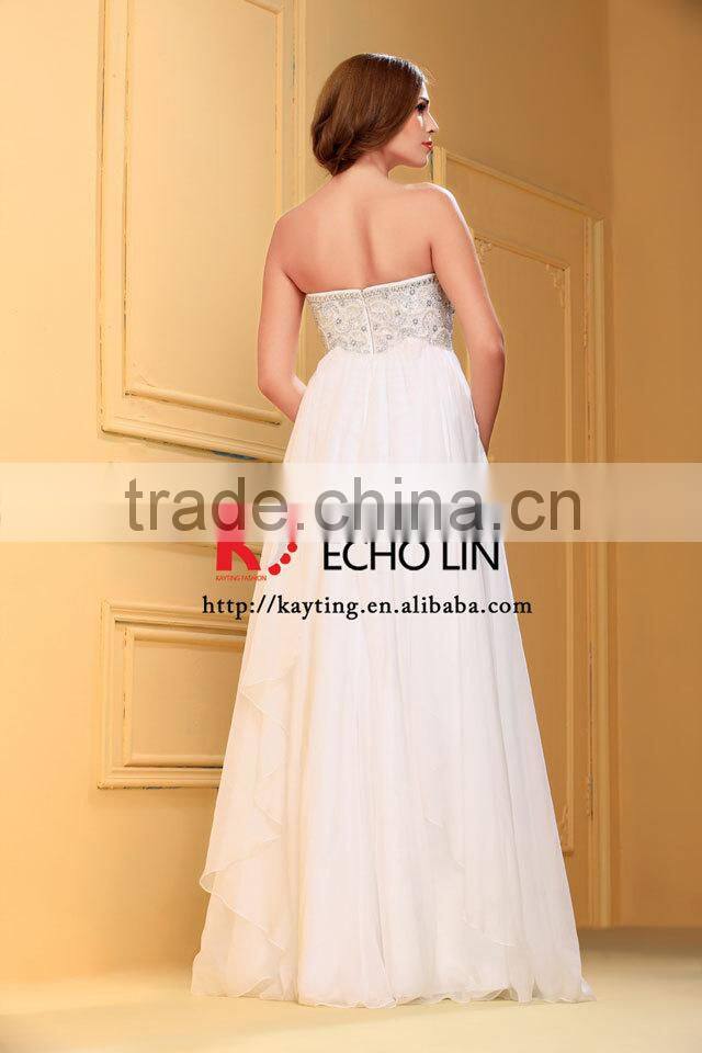 Elegant Backless 2015 Evening Gown Ladies Long Evening Party Wear Gown