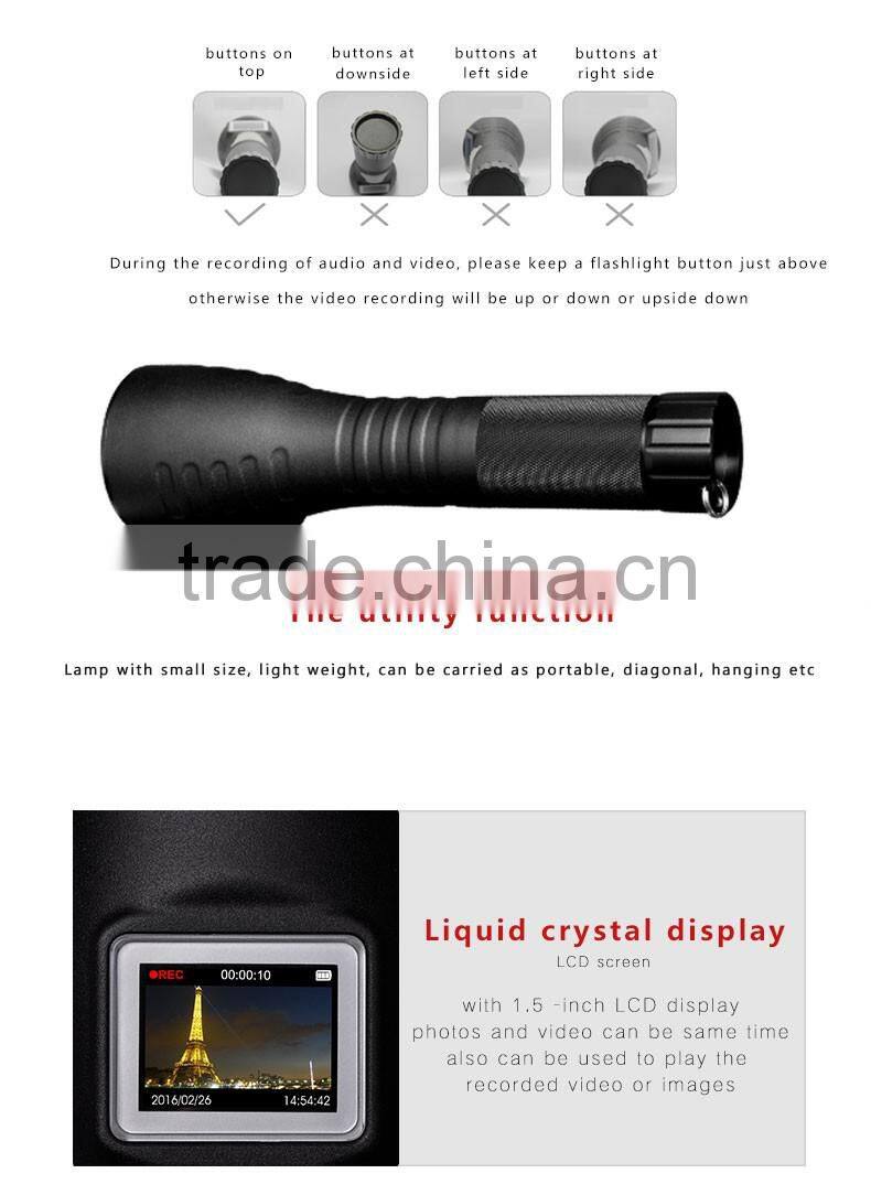 digital video flashlight manufacture suppy IP66