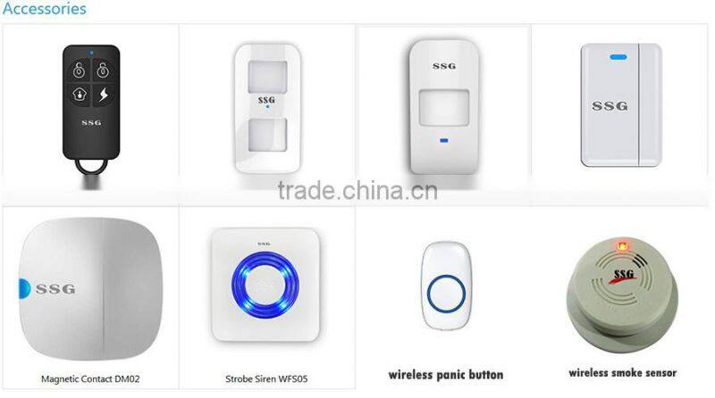 Remote control smart Wifi alarm system control by App home security alarm system