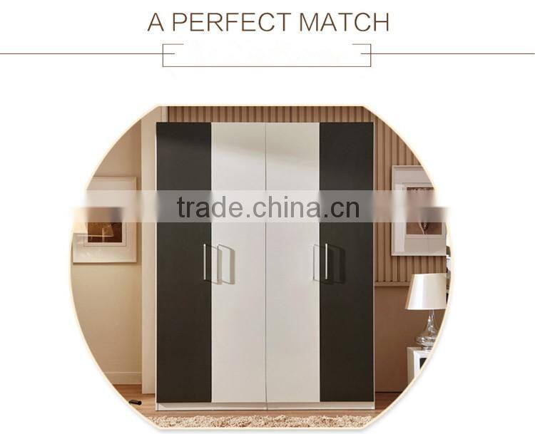 Good quality black and white bedroom wardrobe designs