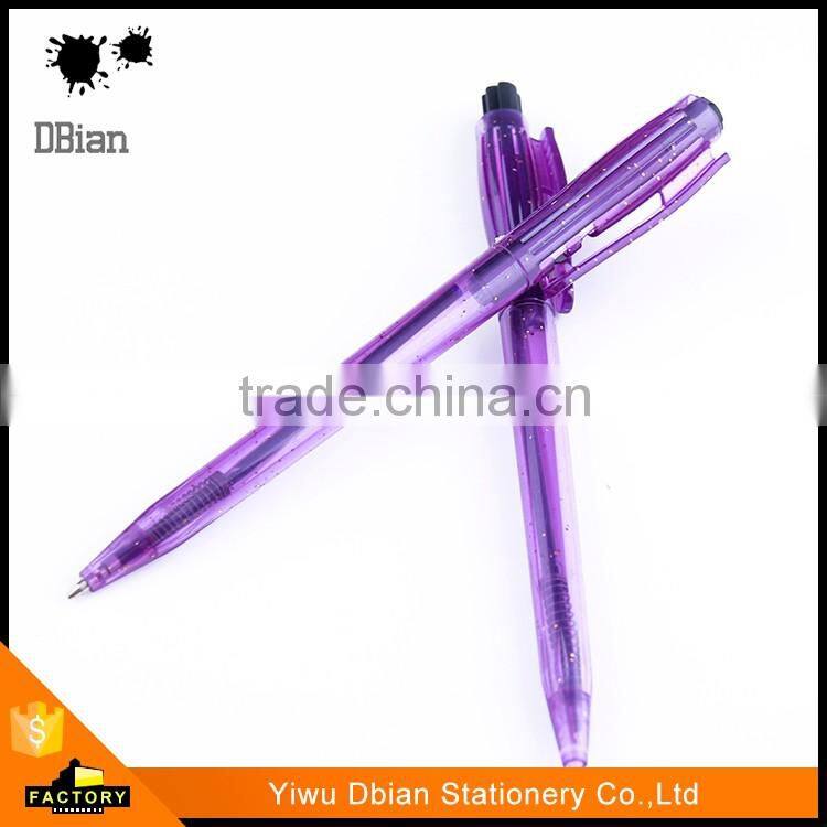 2016 fashionable plastic slogan ball pen with competitive price