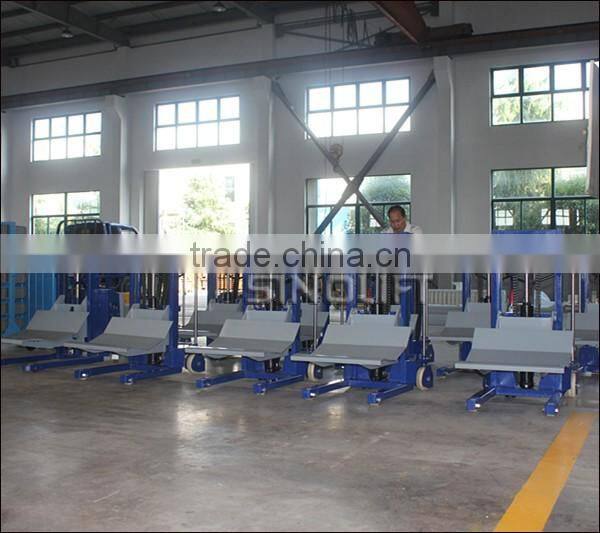 Manual Hydraulic Roll Lifter Machinery,Plastic Film Roll Work Positioner Lifter Equipment,Polyethylene Sheet Roll Stacker Carrie
