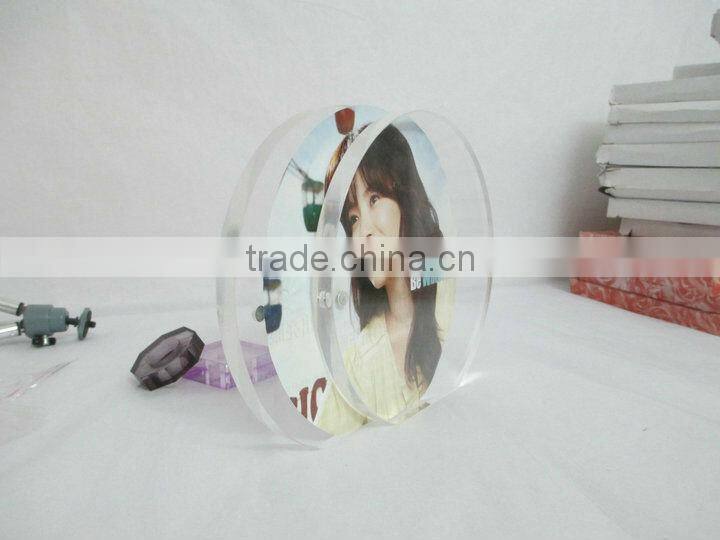 semi-circle acrylic magnetic photo frame